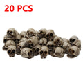 Halloween Skull Sculptures Set - 20-60 Pcs Decorative Skeleton Models for Garden & Festive Decor