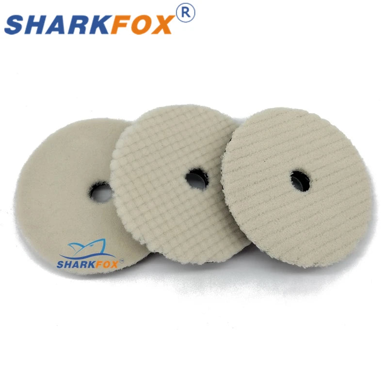 Car Polishing Pads Wool & Sponge Buffing Discs 125/150mm for Waxing & Detailing