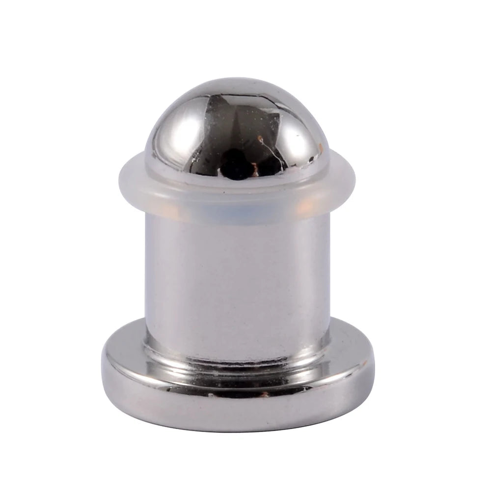 1/19pcs Surgical Steel Mirror Face Ear Plugs Tunnels Body Piercing Jewelry