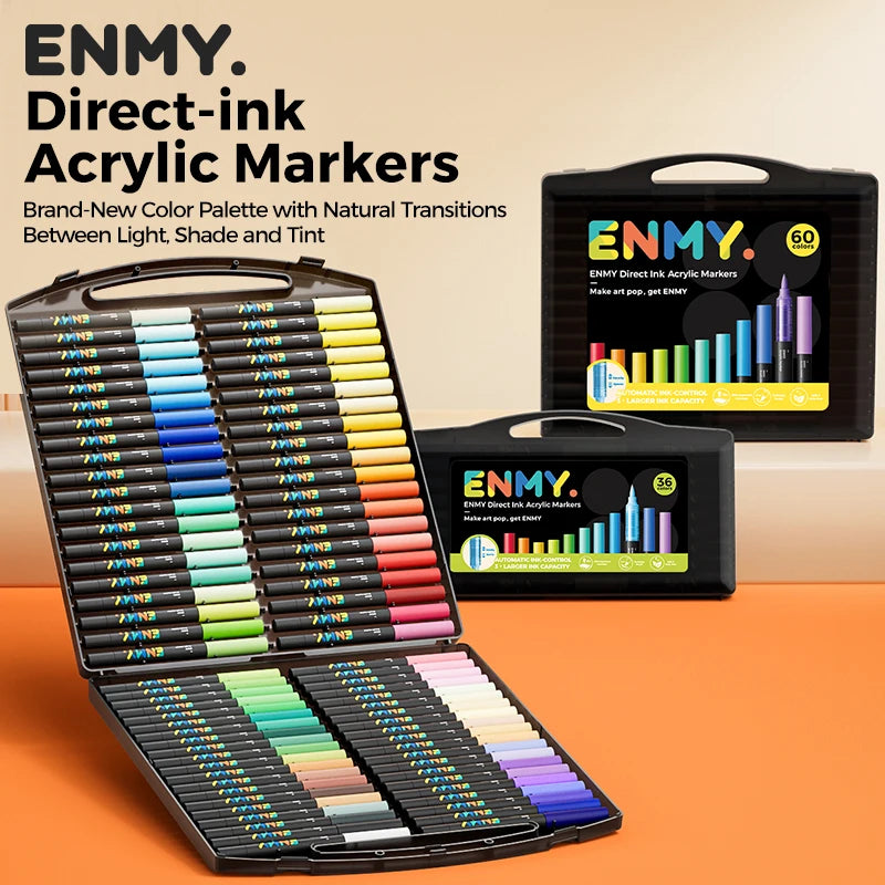 Acrylic Paint Markers Pen Set - Quick-Dry Liquid Graffiti Art Supplies
