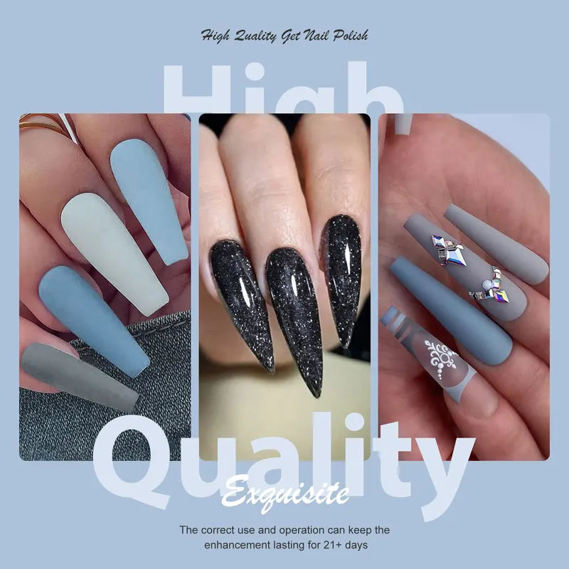 8-Piece Colorful Gel Nail Polish Set for Manicure & Nail Art