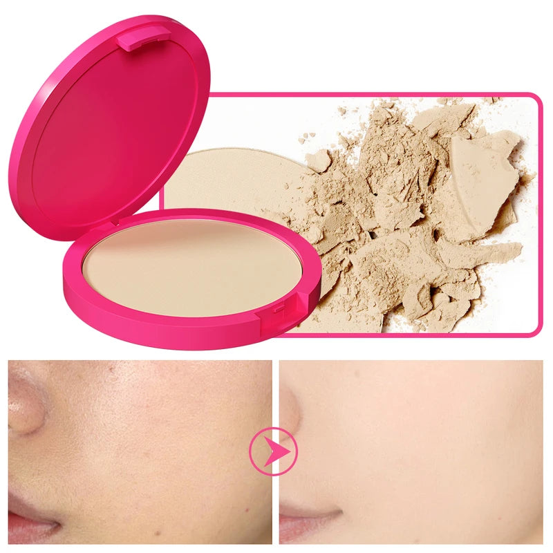 Matte Face Powder Oil Control Foundation Compact for Flawless Makeup