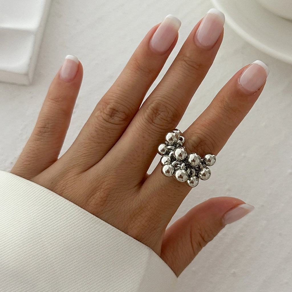 Unisex Creative Design Small Metal Open Ring for Women Men - Punk Jewelry