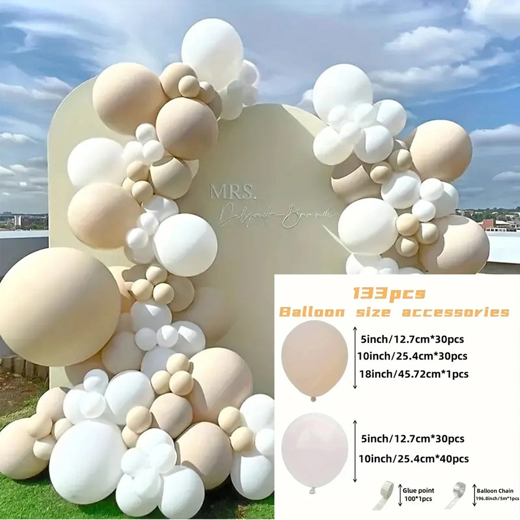 Party Balloon Garland Kit 131pcs for Weddings Birthdays & Events