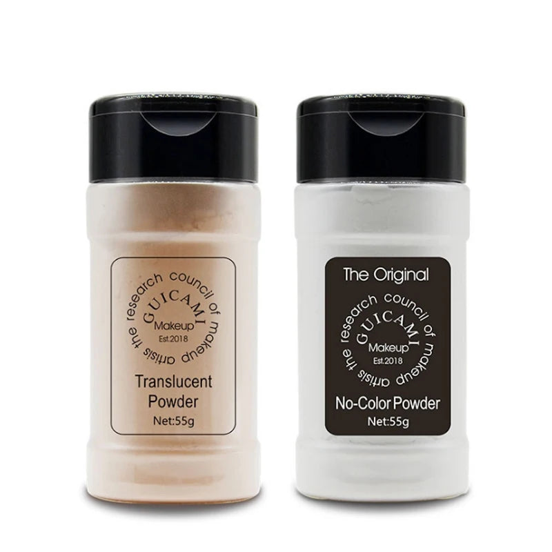 Loose Face Powder Set - Waterproof Makeup Finish with 55g Capacity
