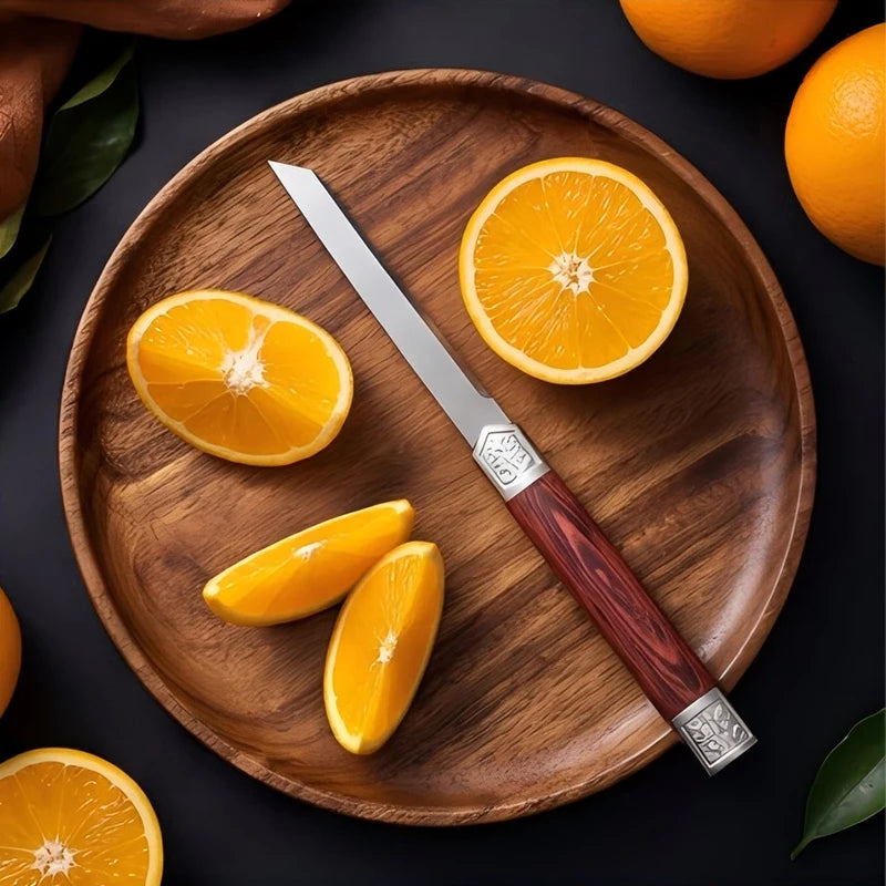Portable Stainless Steel Fruit Knife - Sharp Handheld Meat & Food Cutter