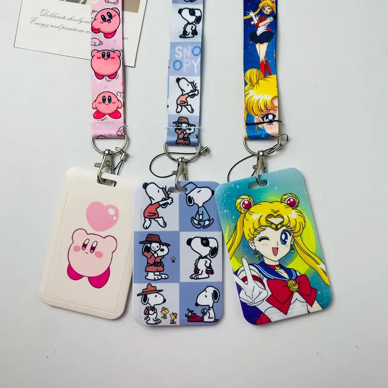 Anime Credential Holder Lanyards for ID Badge Keys Neck Strap Accessories Gift