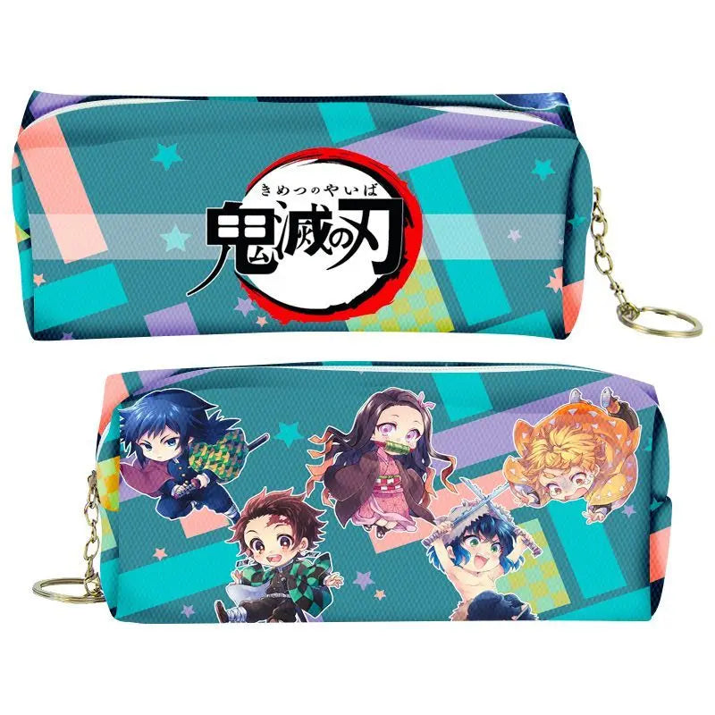 Cartoon Anime Coin Purse & Pencil Case for Stationery and Coins - Nezuko Mitsuri Butterfly Ninja
