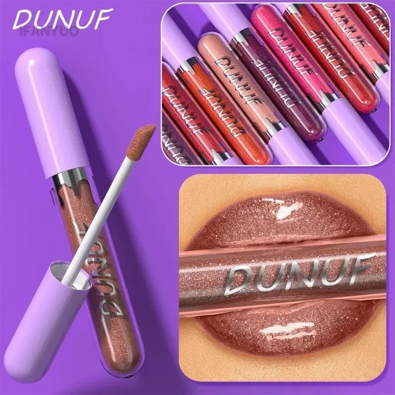 Liquid Lipstick Glitter Lip Gloss Long Lasting Waterproof Moisturizing Lip Tint