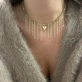 Multilayer Tassel Chain Pendant Necklace for Women Vintage Bridal Jewelry
