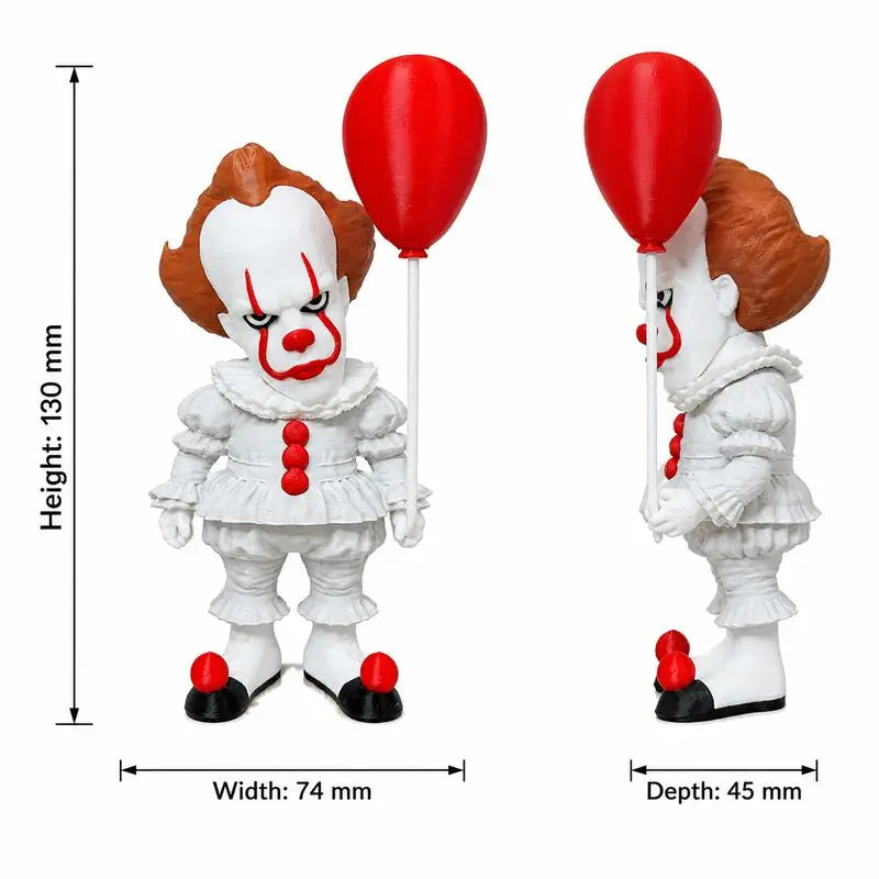 3D Printed Pennywise Clown Figure Model Halloween Decor Collectible Horror Gift