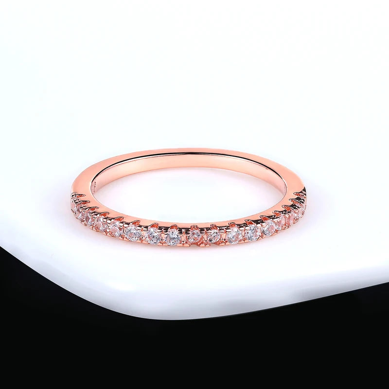 Minimalist Engagement Rings for Women Dainty Micro Pave Cubic Zirconia Jewelry
