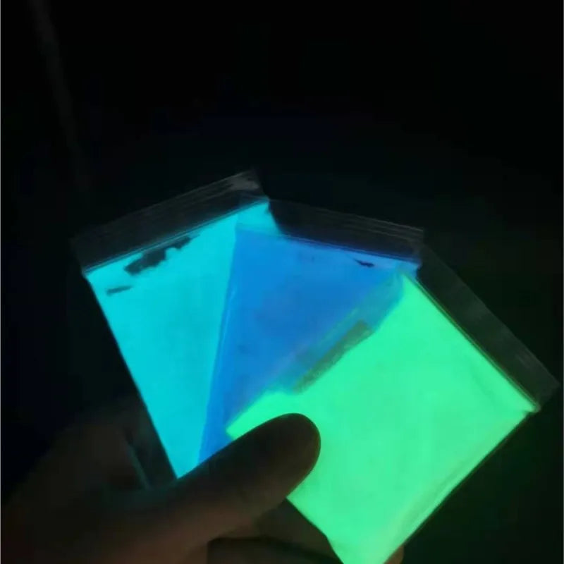 Glow in The Dark Nail Pigment Powder - Long-Lasting Luminous Glitter for Nails