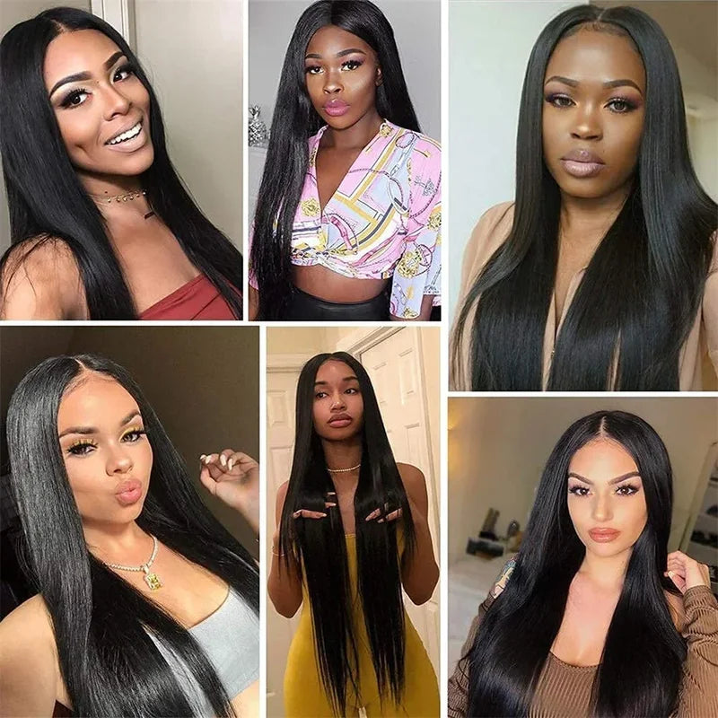 Human Hair Wigs U Part Natural Color 28-32 Inch Thick Remy Brazilian Hair for Women