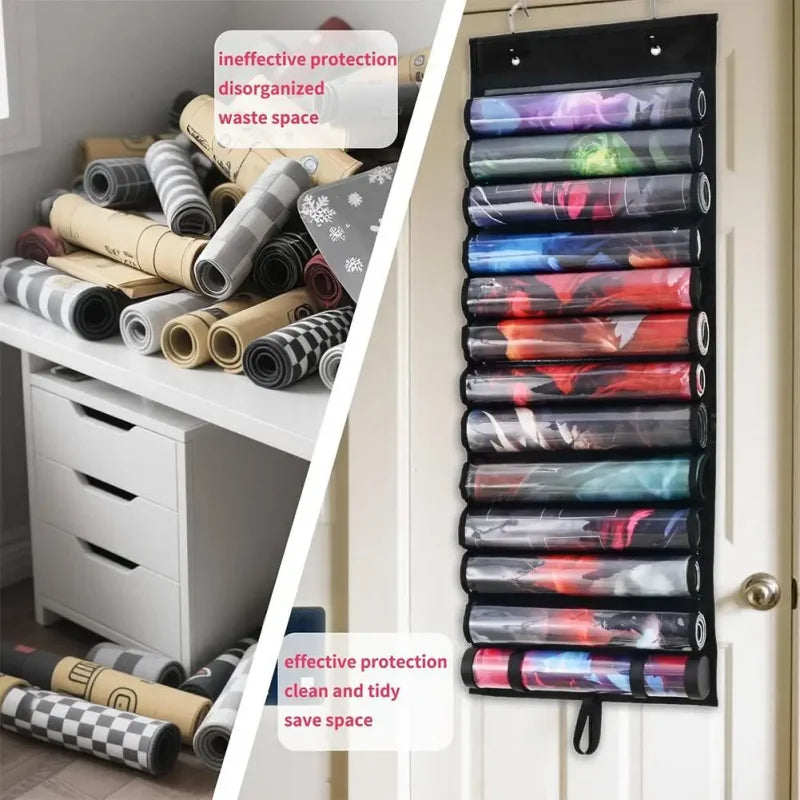 Playmat Storage Tube Holder for Card Games MTG TCG RPG with Hooks