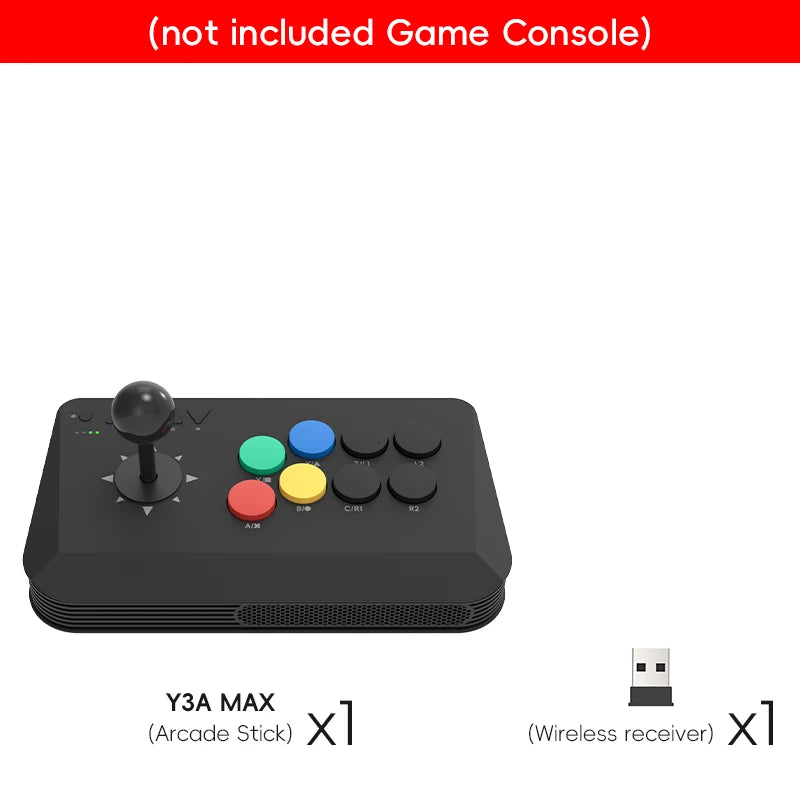 Wireless Arcade Fight Stick for Switch & Windows - Dual Connection & Tactile Blue Switches