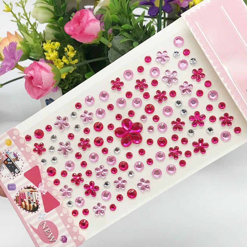 Kids Face Art Stickers with Rhinestones - Temporary Makeup Tattoos, 100% High Quality