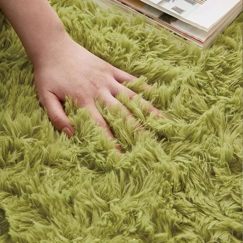 Plush Area Rug for Living Room & Kids' Room - Soft Fluffy Non-Slip Carpet