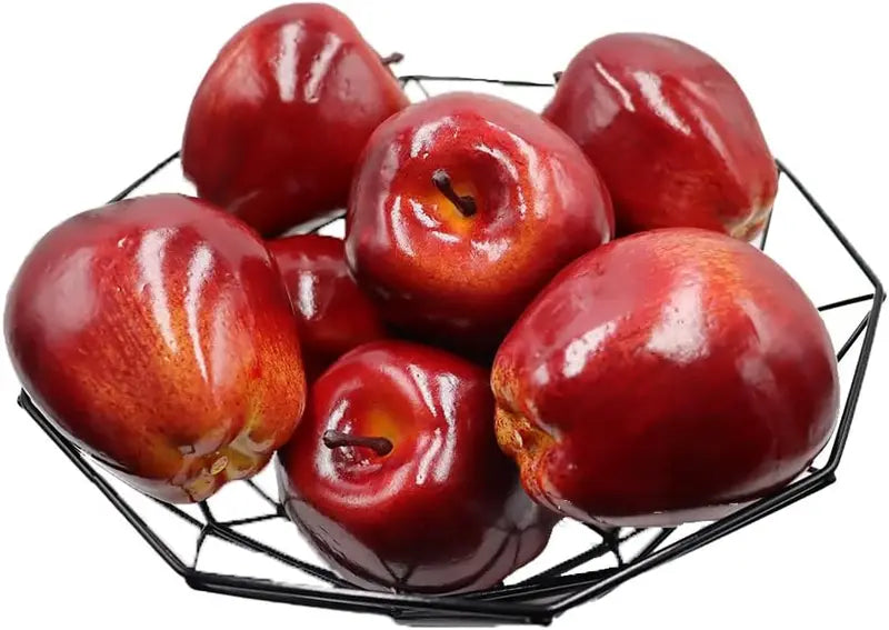 Artificial Apples 6PCS Realistic Faux Fruit for Home Decor Wedding Party Photography