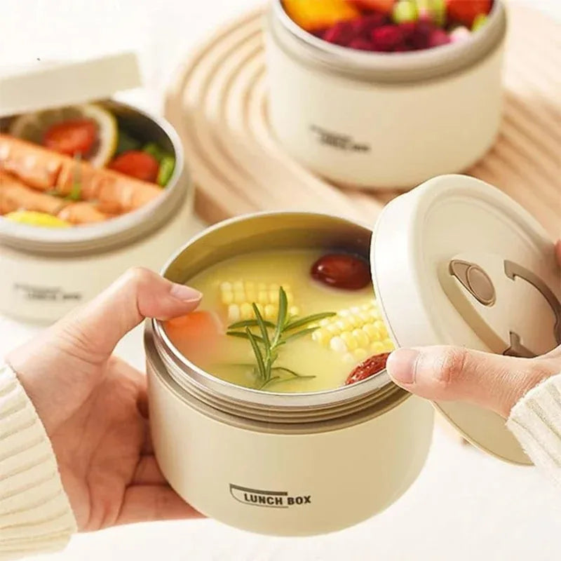 Insulated Stainless Steel Lunch Box Set 3pcs with Carry Bag - Food Grade Food Storage