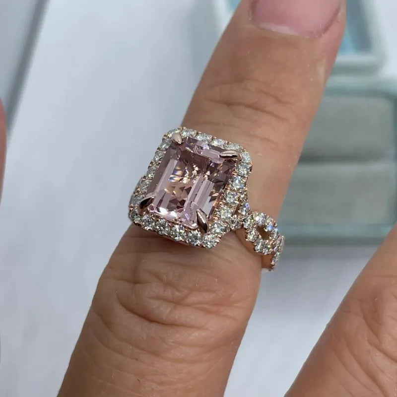 Trendy Cubic Zirconia Engagement Ring for Women - Multiple Sizes