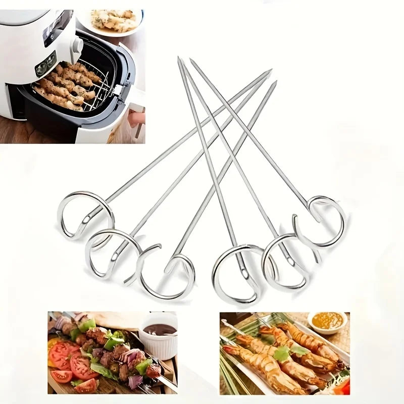 10pcs Air Fryer Skewer Set Food Grade 304 Stainless Steel Universal Accessories