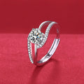925 Sterling Silver Zircon Ring for Women Engagement Wedding Jewelry Gift
