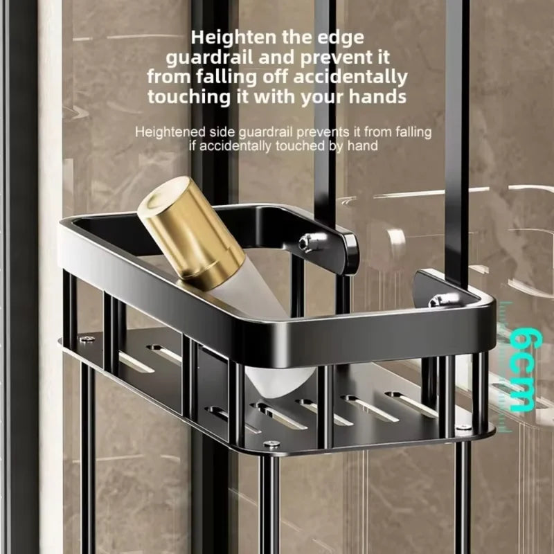 2-Tier Over Door Shower Caddy No Drill Rustproof Bathroom Organizer