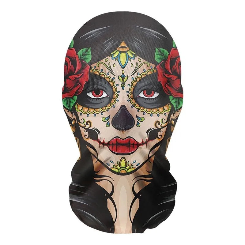 Full Face Mask for Role-Playing and Costume Parties - Elastic Mesh Halloween Dance Headwear