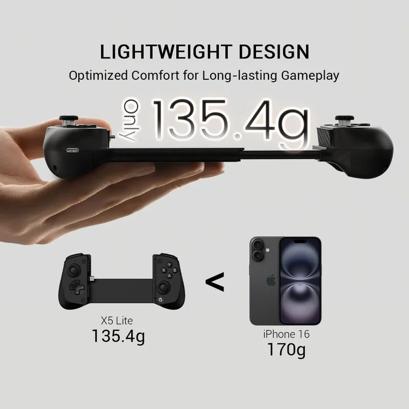 Mobile Gaming Controller for Android & iPhone - Lightweight, Customizable, Pass-Through Charging