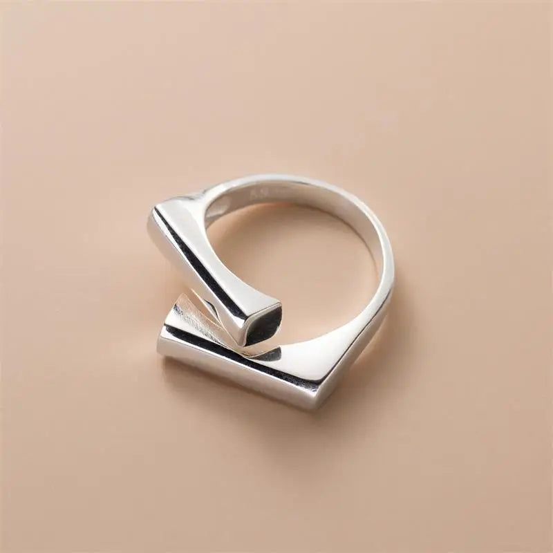 Geometric Cuff Finger Rings for Women Girls Elegant Fashion Jewelry Gift