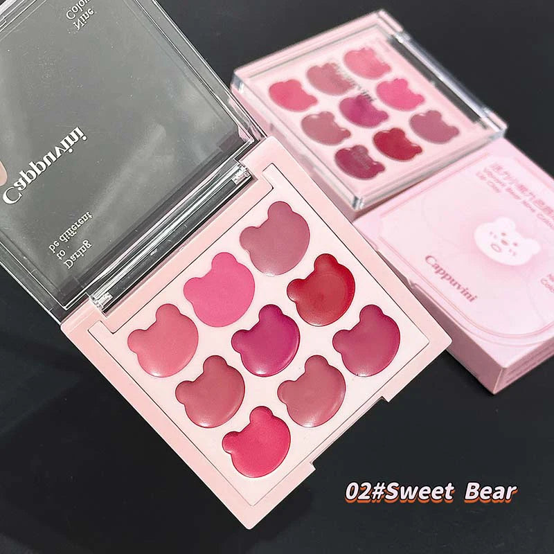 Velvet Lip Mousse - Matte & Natural Finish, Long-Lasting Non-Drying Lipstick with Bear Design