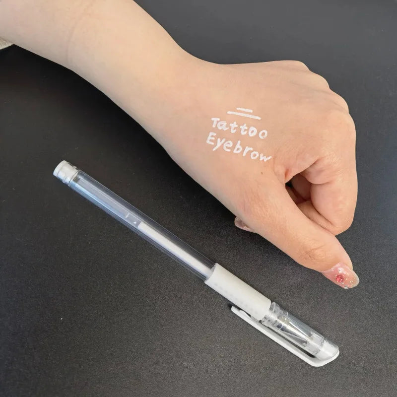White Surgical Skin Marker Pen for Permanent Makeup Waterproof Brow Tattoo Supplies