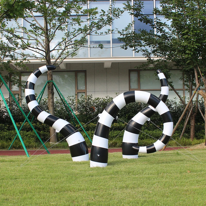Giant Sandworm Inflatable Halloween Decor for Outdoor Party Courtyard, Set of 3