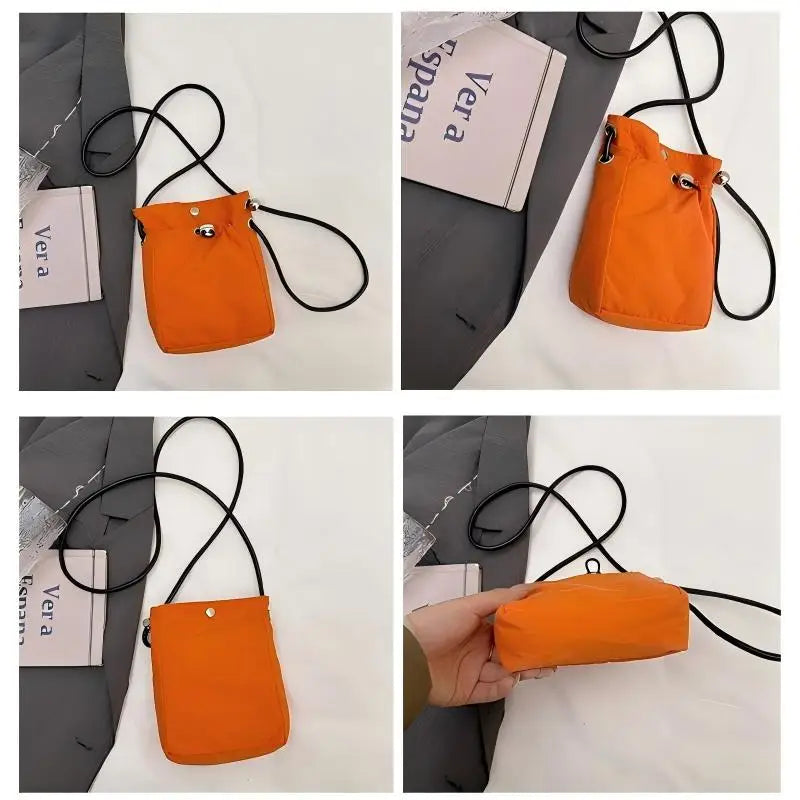 Mini Nylon Crossbody Bag with Multiple Colors - Compact Phone Wallet Purse