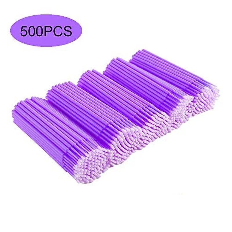 Eyelash Extension Cleaning Swabs 500pcs Microblading Makeup Applicators Lash Remover Tools