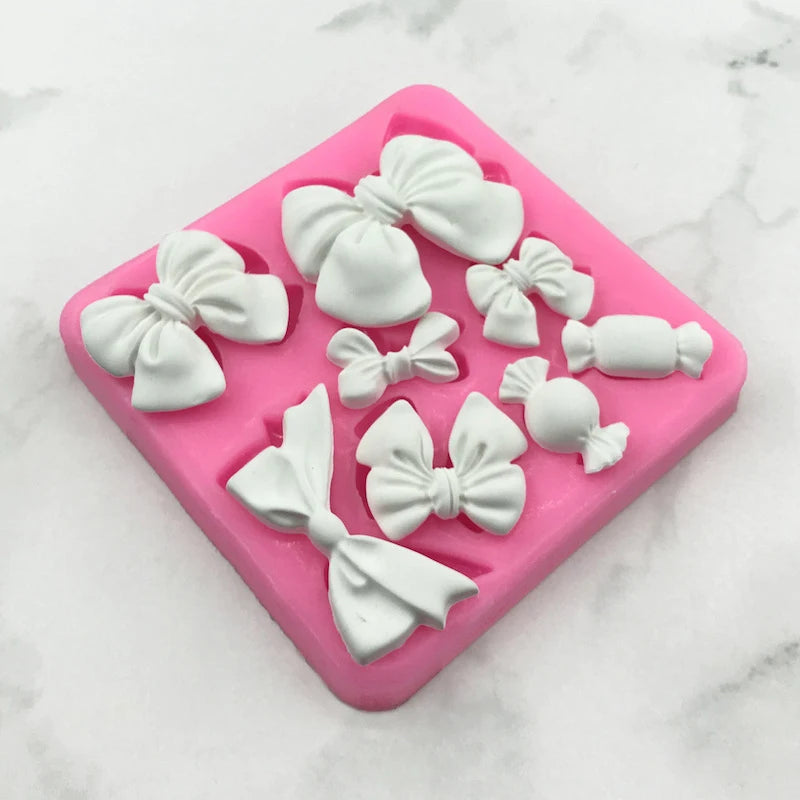 Silicone Bow Shaped Candy Mold for Chocolate & Cake Decoration