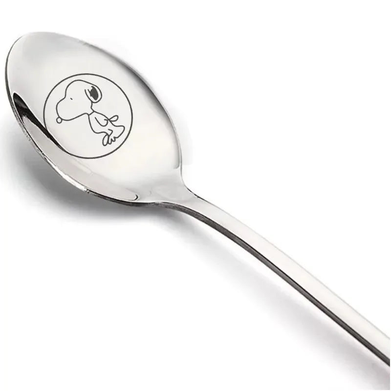 Kids Cartoon Snoopy Stainless Steel Spoon Set - Children's Tableware & Birthday Gifts