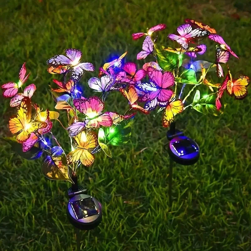 Solar LED Butterfly Garden Light Outdoor Landscape Decor Waterproof