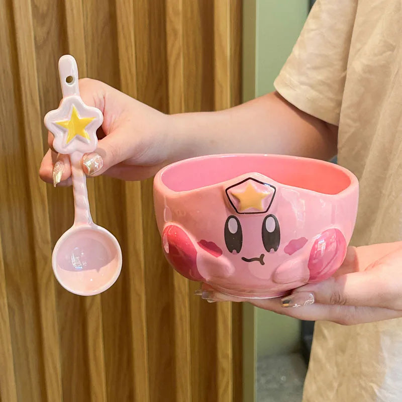 Cute Cartoon Ceramic Rice Bowl for Children - High-End Diningware, Multiple Colors