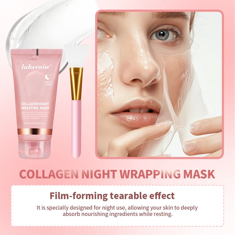 Collagen Wrapping Mask Set with Brush - Rejuvenate & Hydrate Skin