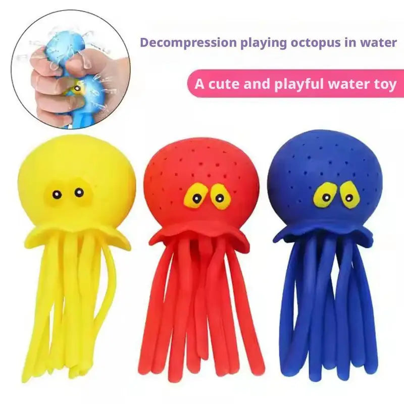 Baby Bath Toys Sponge Water Absorbing Octopus for Children - Stress Relief & Summer Water Play