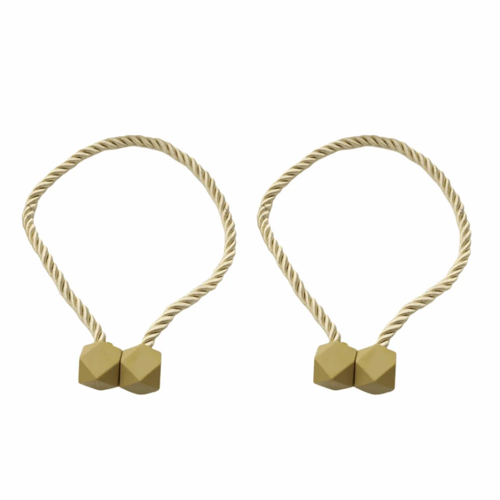 Magnetic Window Curtain Tiebacks 2Pcs Adjustable Rhombus Style Home Decor