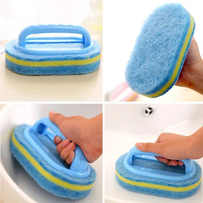Multi-Use Household Sponge Brush for Kitchen Bathroom and Glass Cleaning