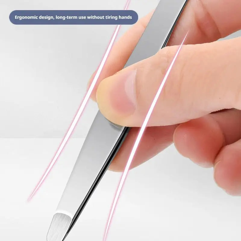 Stainless Steel Eyebrow & Facial Hair Remover Tweezers - Non-Slip Makeup Tools