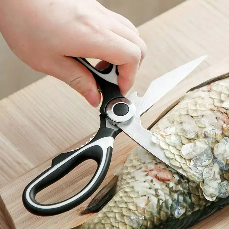 Multifunctional Kitchen Scissors - Fish, Meat & Food Prep Stainless Steel