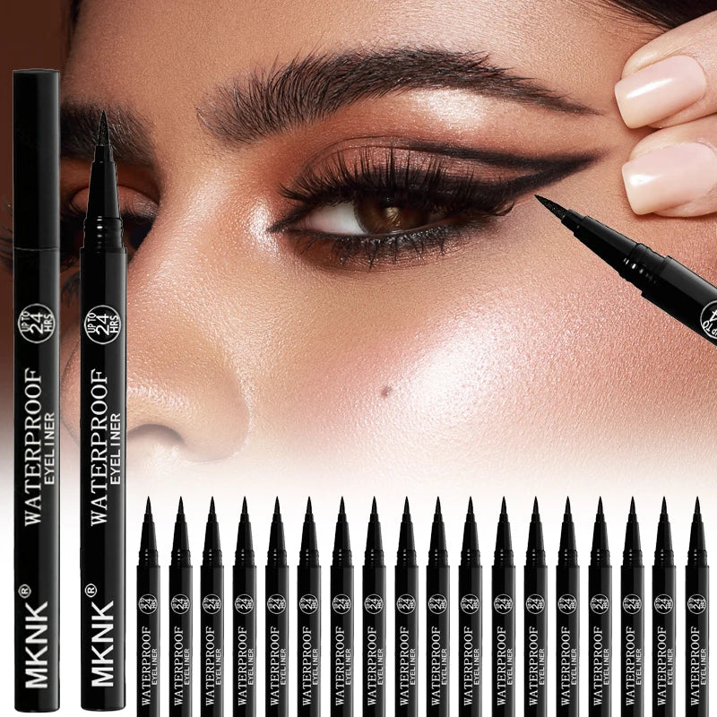 Waterproof Liquid Eyeliner Pen - Ultra-Fine Tip, Quick Dry