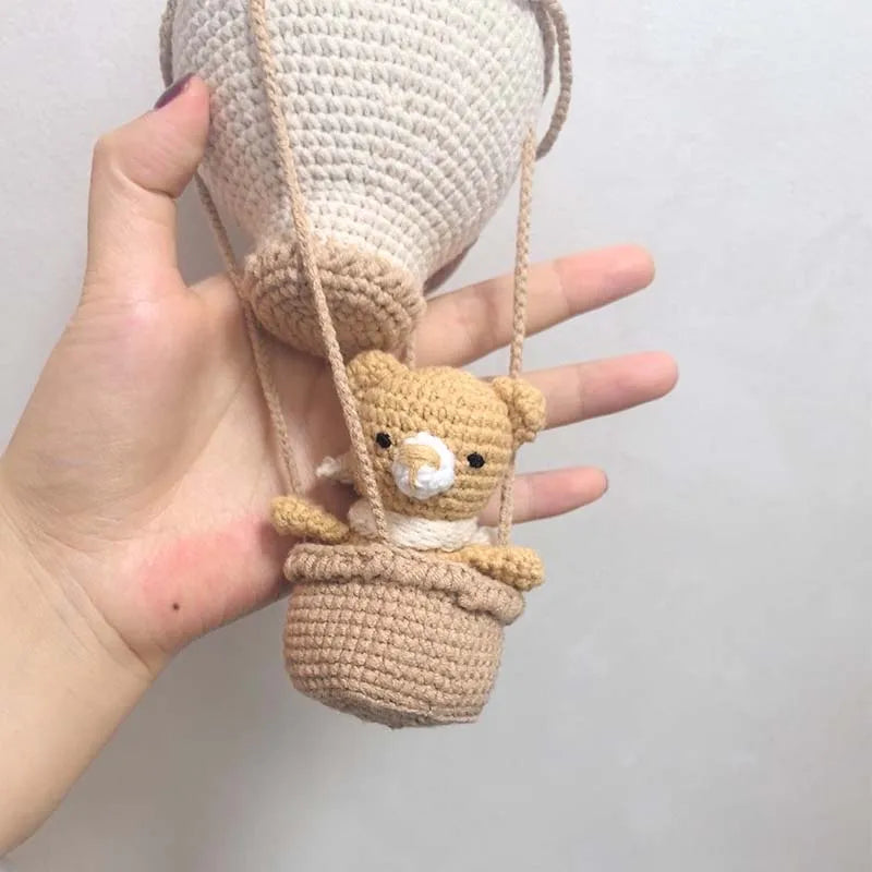 Handmade Crochet Hot Air Balloon Wall Hanging Nursery Decor Boho Room Gift