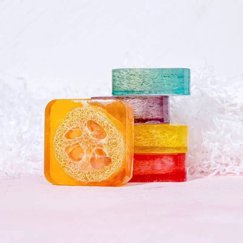 Lemon Oil and Loofah Soap - Natural Organic Facial Cleansing & Whitening