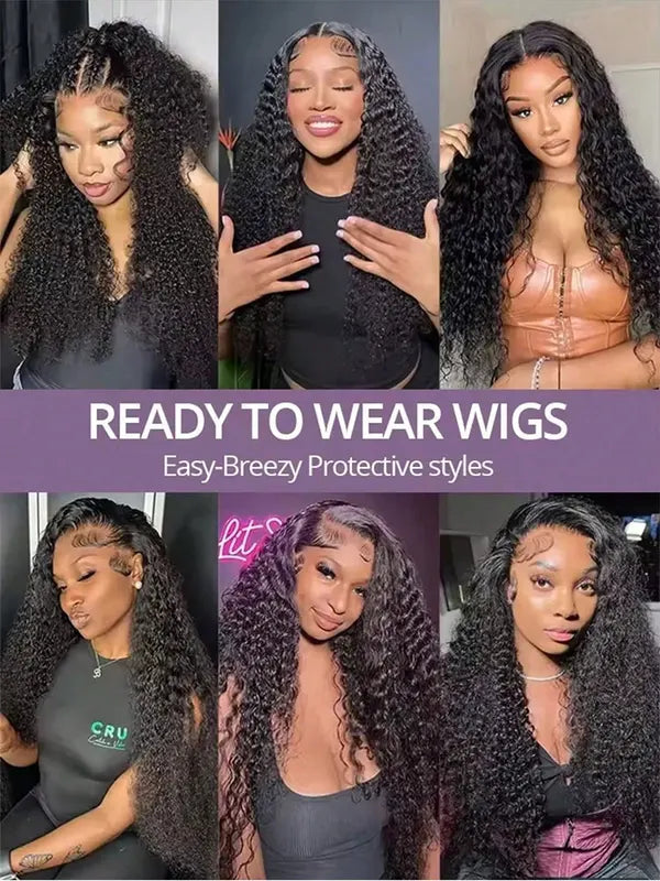 Jerry Curly Lace Front Wigs Human Hair 13x4 13x6 HD Transparent Lace 250 Density